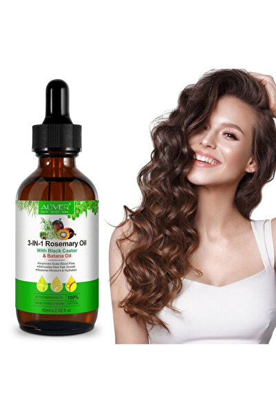 OEM 3-in-1 Oil with Rosemary, Jamaican Black Castor and Batana | Growth & Revitalization, 60 ml, ALIVER®