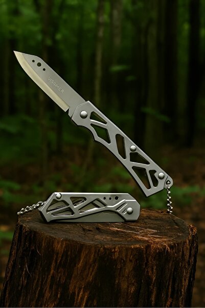 Genel Markalar Gümüş Mini Kamp Metal Cep Çakısı – Kompakt Ve Şık Mini Bıçak