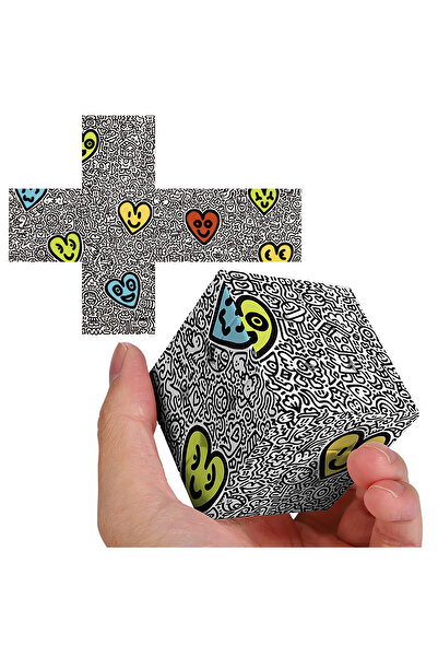 Choice مكعب سحري ثلاثي الأبعاد 3x3x3 من Love Graffiti، لغز تخفيف التوتر الاحت...
