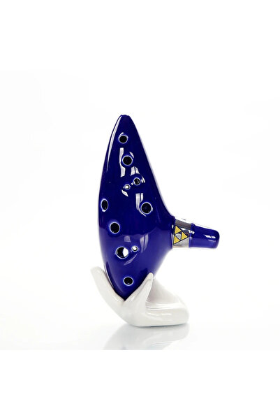 Choice Ocarina Ceramic Legend Of 12 Holes Ceramic Alto C Ocarina Flute Blue Inspired Time Musical Instru...