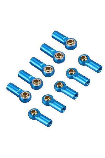 Choice Blue 10PCS AluminumM3 Tie Rod End Ball Joint Link Ball Head Holder for Tamiya HSP Traxxas Axial SCX1