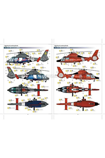 Choice طقم تجميع نموذج بلاستيكي لطائرة دوفين II SA.365N بمقياس 1/48 من كيتي هوك KH80107