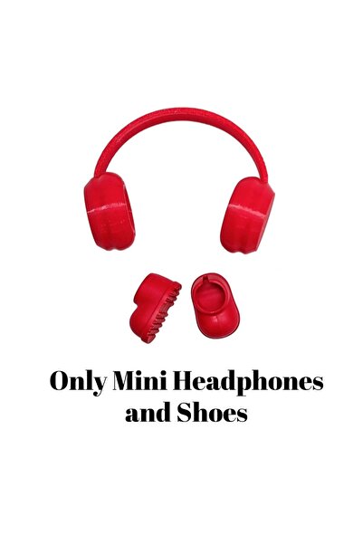 Choice لا يشمل دمى أحذية سماعة الرأس الحمراء لملحقات Labubu مقاس 17 سم سماعات...