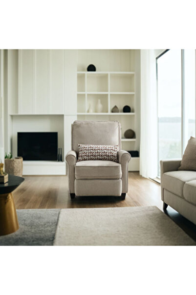 micasa كرسي بذراعين بتصميم أنيق وعصري لشخص واحد مع إمكانية الدفع للخلف