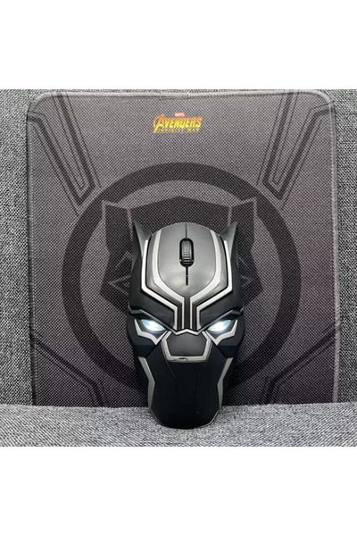 Choice black Marvel Black Panther Lightweight Wireless Gaming Mouse Wireless Bluetooth Mouse Portable Char
