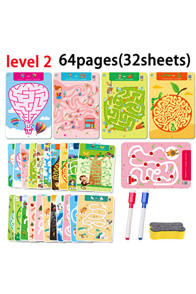 Choice3 32 ورقة المستوى الثاني 15/32 ورقة بطاقات متاهة قابلة لإعادة الاستخدام...