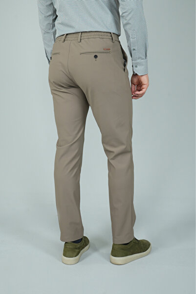 Bisse Bej Jagger Lastikli Rahat Spor Erkek Pantolon