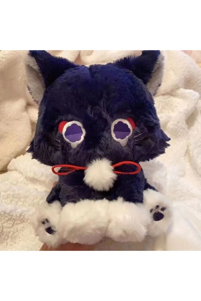 Choice دمية تنكرية ناعمة من القطيفة المتجولة ذات التأثير الناعم من لعبة جينشين بلاك سكاراموش مقاس 25 سم جديدة