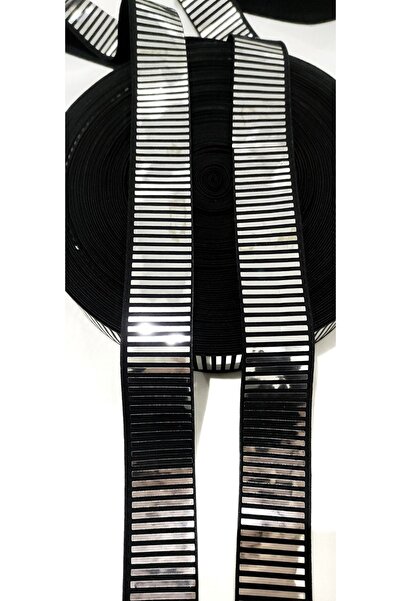 ALTAY AKSESUAR Black Mirror Printed Shiny Rubber Strip