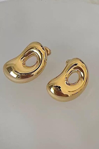 TAKIŞTIR Gold Color Steel Earrings (Pair)