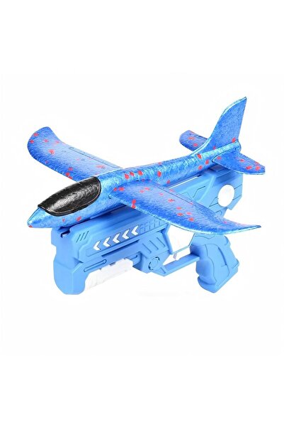 Choice مجموعة ألعاب طائرات قذف إسفنجية للأطفال باللون الأزرق للتفاعل بين الوا...