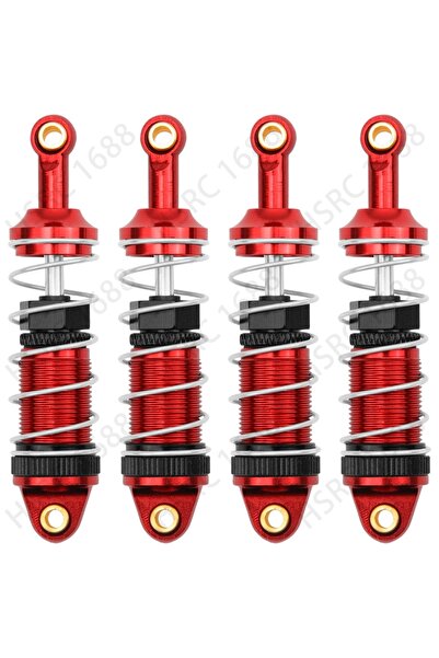 Choice Red 4Pack RC Car Shock Absorbers Metal Shocks Damper for MJX Hyper Go 14301 14302 14303 1/14 RC Car