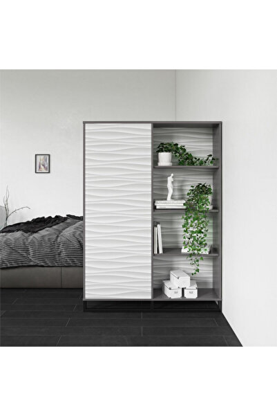 Ameriwood Home خزانة كتب كبيرة من مونتيري ذات وجهين لتقسيم الغرف