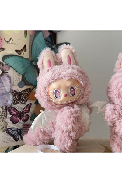 Miniso لا توجد دمية فقط ملابس أو فين 10 سم لملابس لابوبو الملاك الصغير الأرنب الوردي ملابس أطفال قطيفة مقطوعة