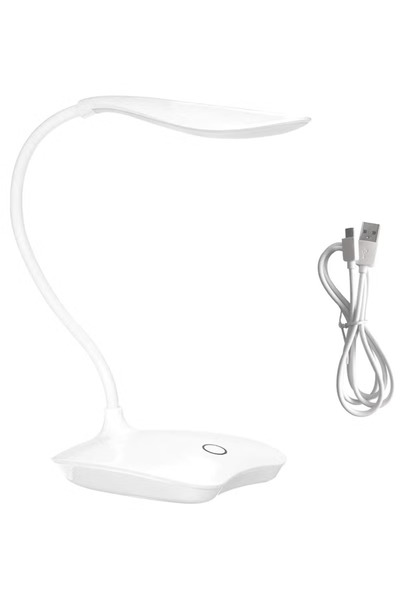 Primo Plus LED USB Rechargeable Eye-Protection Metal Material Desk Lamp white lighting 12x10x40 cm Multicolour