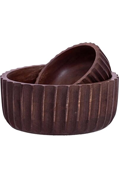 Billi Ribbed Billy Wooden Bowl 19 cm