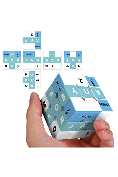 Choice تقويم 3x3x3 مكعب سحري لغز تقويم ثلاثي الأبعاد مطبوع بالأشعة فوق البنفسجية لتخفيف التوتر احترافي سلس السرعة G