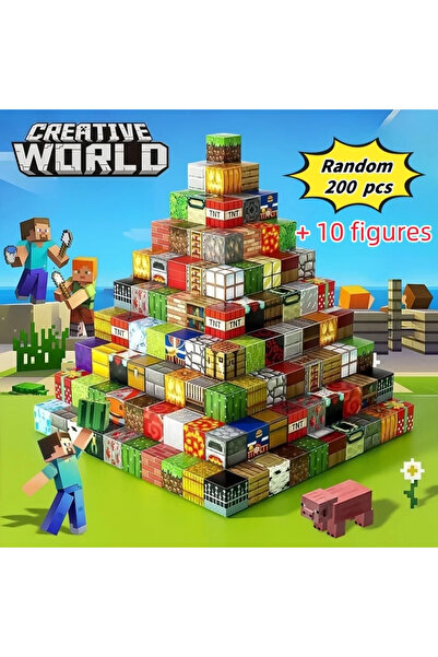 Choice مجموعة مكعبات بناء مغناطيسية خضراء من Mine World، مناسبة للأولاد والبنات والأطفال من سن 3 سنوات فما فوق، نموذج DIY للأطفال