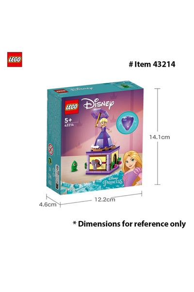 LEGO 43214 43214 لعبة بناء رابونزل الدوارة من أميرة ديزني مع دمية صغيرة بفستان ماسي وP
