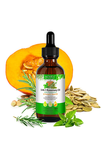 OEM Ulei 3-în-1 cu Rozmarin, Mentă și Semințe de Dovleac | Creștere și fortifiere, 60 ml
