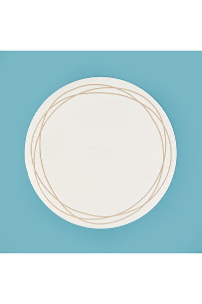 Evidea Kitchen Yuvarlak Deri Supla - Beyaz / Krem - 38 cm