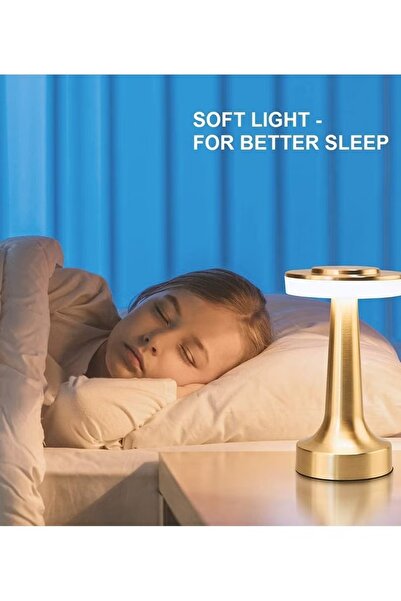Primo Plus Portable LED Table Lamp With Touch Sensor Gold