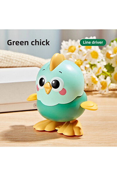 Choice Green Chick New Children's Moving Cartoon Jumping Little Yellow Chicken Wind-Up Toy for Babies, Wind