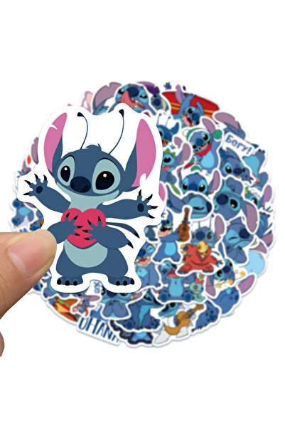 Disney A 50pcs Waterproof Cartoon Stitch Stickers Guitar Skateboard Suitcase Girl Kids DIY Graffiti Sticke.