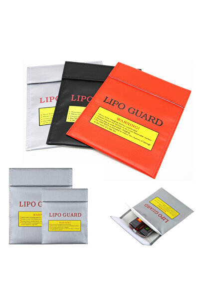 Choice 18x23cm silver RC LiPo Battery Safety Bag Safe Guard Charge Sack 18x23cm 30x23cm Red Black Silver fo