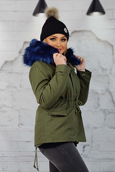 WildFashion Fur jacket with hood and pockets U609-1444