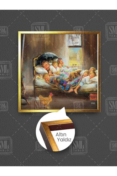 SML TABLO Picture of Happiness Dianne Dengel Home Sweet Home Happy Family Framed Square Canvas Painting