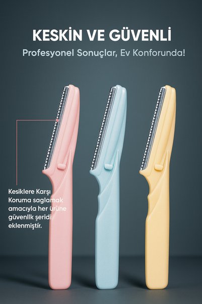 Üsküdar İletişim Professional 3 Pieces Facial Razor Eyebrow Razor