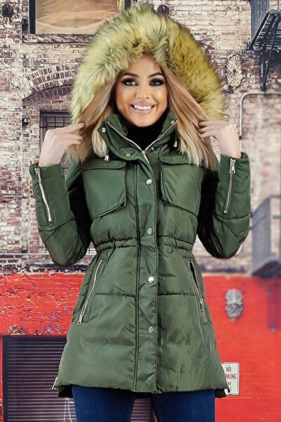 WildFashion Geaca cu gluga si fermoar la incheietura L573-14