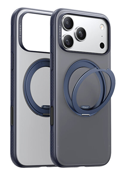 TORRAS Apple iPhone 17 Pro O Compatible Stand R Fitness Series Magsafe Case - Navy Blue