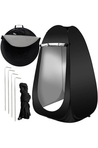 KESNUP Φορητή τέντα ντους, 190 x 110 x 110 cm, μαύρη