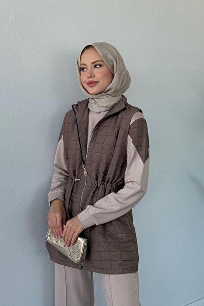 Şulemoda Giyim مجموعة من ثلاث قطع من الفرو المنقوش المتناغم