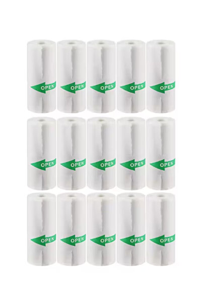 Stone Set of 15 rolls of stickers for Stone® mini thermal printer 57 x 25 mm, BPA-free, smooth
