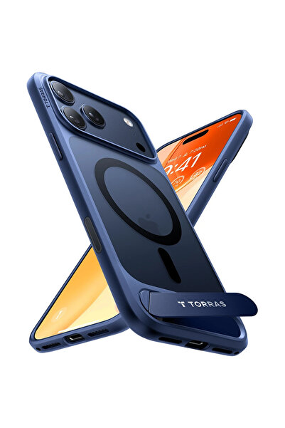 TORRAS Apple iPhone 17 Pro P Stand Serisi Magsafe Kılıf - Lacivert
