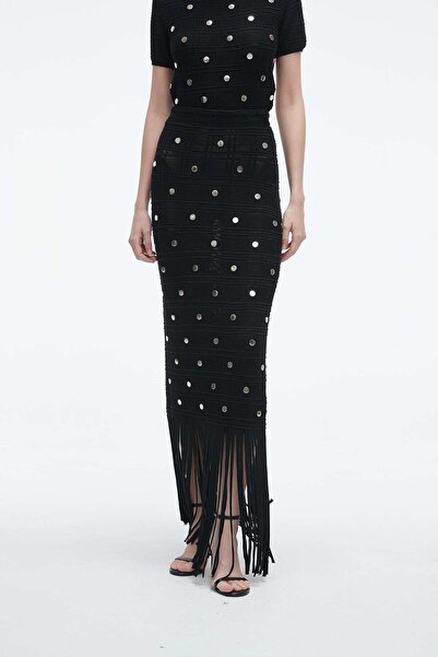 Yola تنورة ماكسي مضلعة مربعة