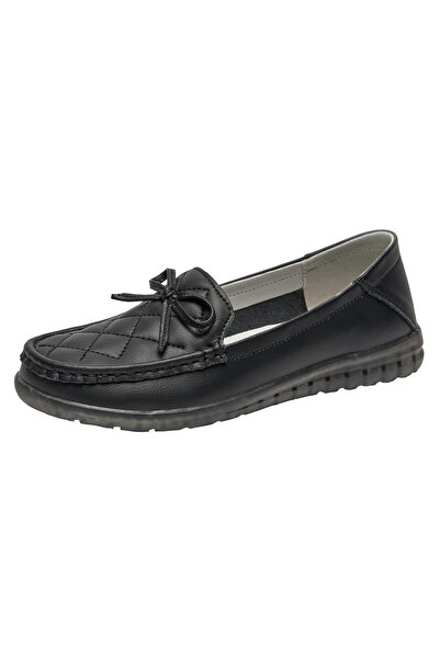 TRULAND Women's Comfort Loafers with Bow Made of Genuine Leather