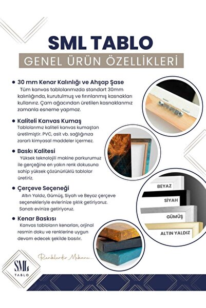 SML TABLO Plavo-zeleno drvo sa lišćem, pejzaž, priroda, uokvirena kvadratna s...