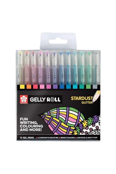 supertrend Gelly Roll Jel Mürekkepli Simli Kalem Seti Stardust Glitter Set 12...
