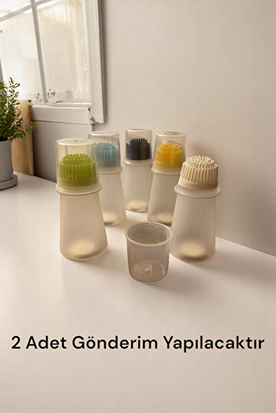 BABATİCARET Mini Chef Oil Dispenser Soft Silicone Tip Oil Dispenser Set of 2
