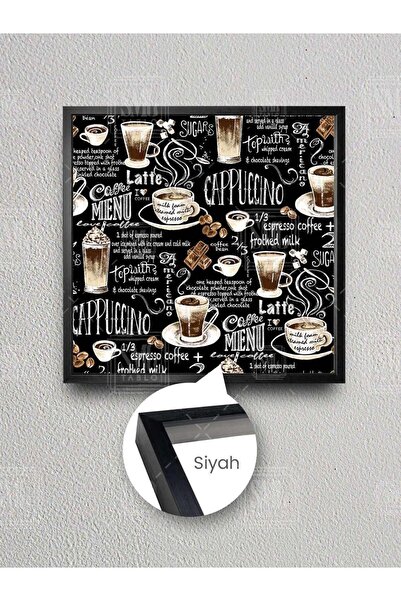 SML TABLO Dekor kafića Kafa Kafa Latte Kafić Restoran Dekor kuhinje Uramljena...
