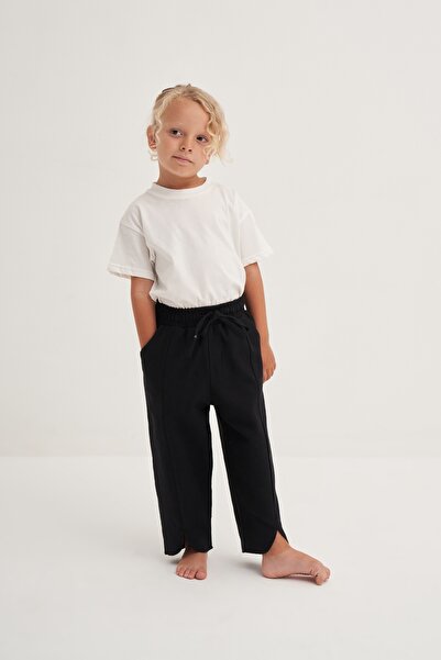 EBU Prive Унісекс дитячі штани з органічної бавовни, чорні