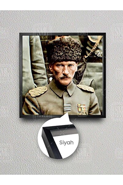 SML TABLO Mustafa Kemal Ataturk, veliki komandant u vojnoj uniformi, uokviren...