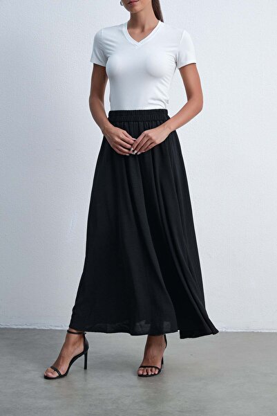 Livia تنورة ماكسي سادة مع كشكشة