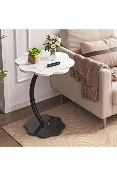 COOYA Cloud Shaped Coffee Table, Faux Marble Coffee Cloud Table,for Living Room Bedroom, 40x40x60cm