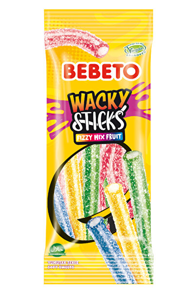 BEBETO – Wacky Sticks Tutti Frutti – 75g x 12