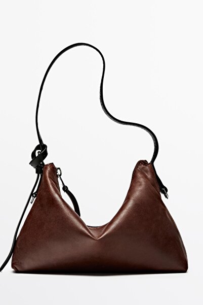 Massimo Dutti Küçük napa deri çanta